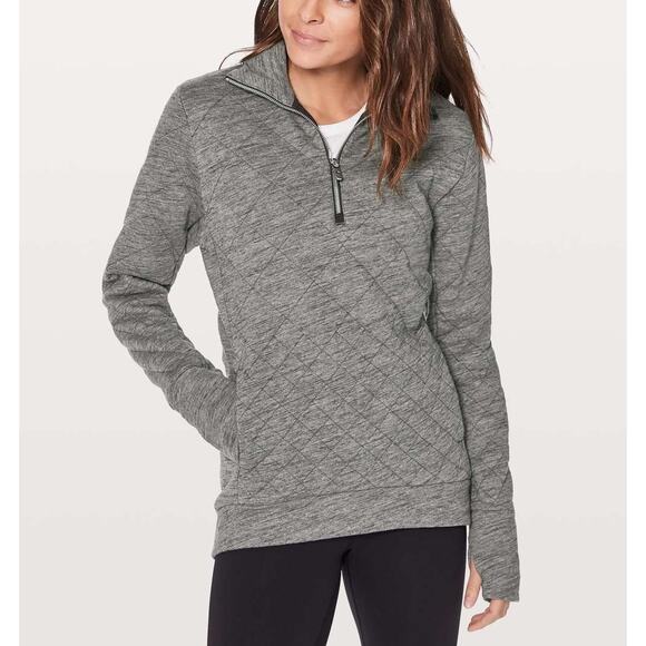 Lululemon Forever Warm Pullover Sweatshirt Heathered Core Dark Gray 10 - Picture 1 of 4